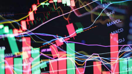 Complex Deep Stock Charts Technical Analysis Concept