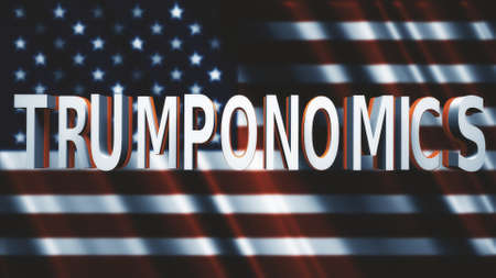 Trumponomics US Economy under President Trump Concept 3D Illustration