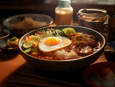 Japanese Hot Meal Main Dish AI Photoの素材