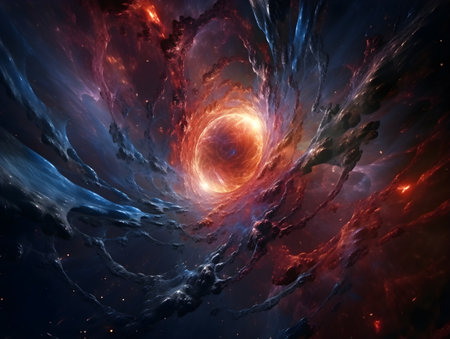 Abstract fractal background. Design element for brochure, advertisements, presentation, web and other graphic designer works. Digital collage.の素材