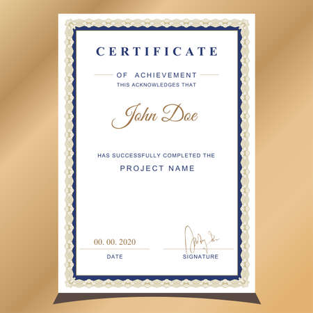 Certificate of achievement template designのイラスト素材