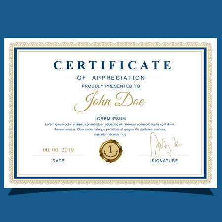 Certificate template designのイラスト素材