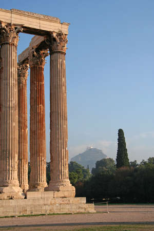 Classic architecture of ancient Greece - Temple of Zeusの写真素材
