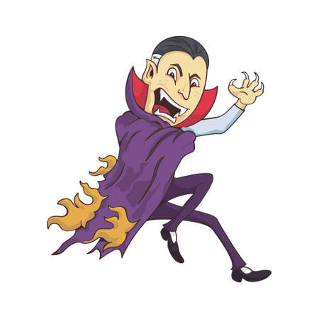 dracula illustration with gradientsのイラスト素材