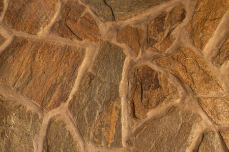 A wall made of stone. The art of the master.の写真素材