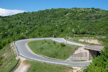 Majdanpek loop. A wonderful spring day.の写真素材