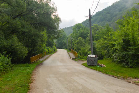 Road to Majdanpek. Wonderful nature of a summer morning.の写真素材
