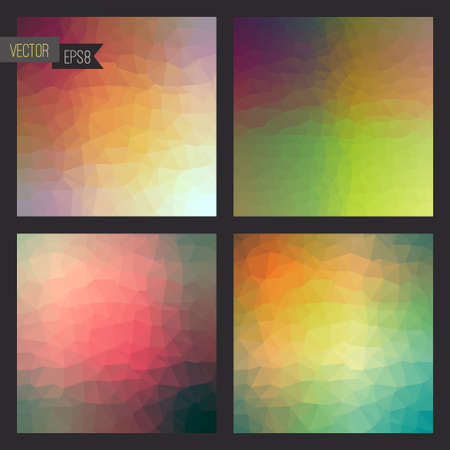 Flow of spectrum effect. Vector polygonal background.のイラスト素材