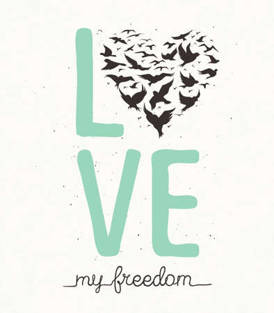 Hand drawn typography card. Poster with hand romantic lettering.のイラスト素材