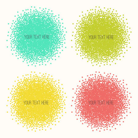 Halftone style background. Design elements. Vector dotwork circle template for banners.のイラスト素材