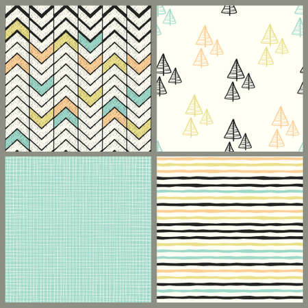 Boho seamless texture. Ethnic background with shape elements. Wallpaper for pattern fills, web page