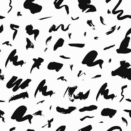 Trendy vector seamless pattern with brush strokes.のイラスト素材