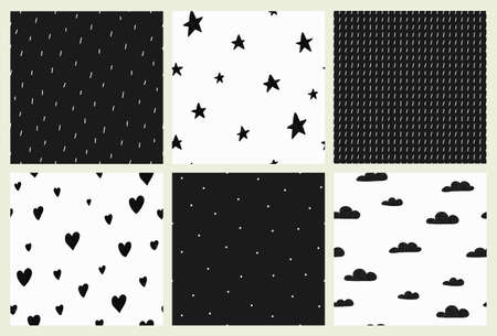 Background black and white, scandinavian style. Vector illustration.のイラスト素材
