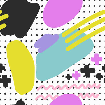 Abstract brush stroke background, colorful patter.のイラスト素材