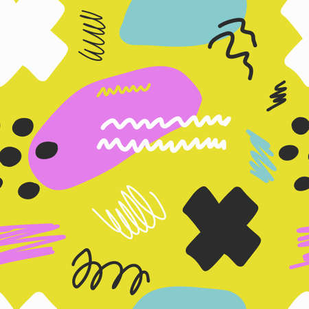 Abstract brush stroke background, colorful pattern. Vector illustration.のイラスト素材