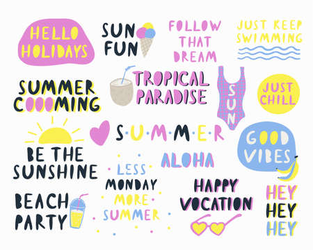 Summer time lettering.のイラスト素材