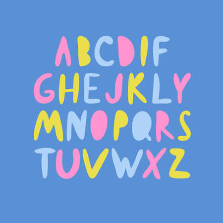 Colorful vector illustration. Design elements for scrapbooking. Alphabetのイラスト素材