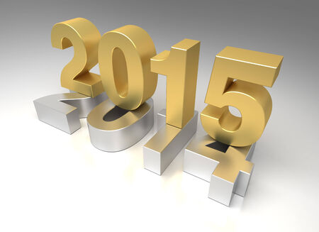 New Year 2015 and 2014の写真素材