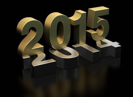 New Year 2015 and Old 2014の写真素材