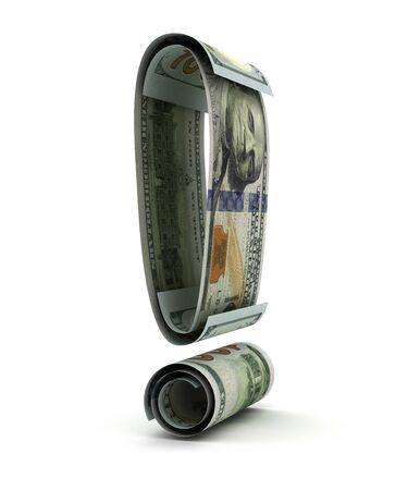 US Dollar and Exclamation Markの写真素材