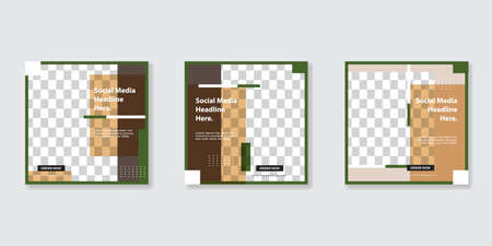 Editable Post Template Social Media Banners for Digital Marketing. Promotion Brand Fashion. Stories. Streaming.のイラスト素材