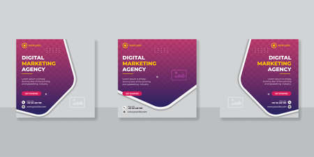 Digital business marketing social media post templateのイラスト素材