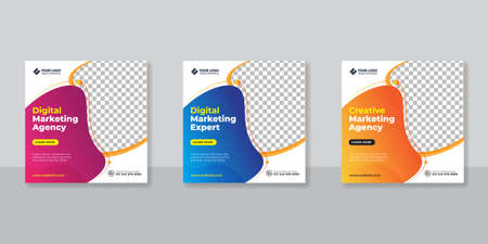 Digital business marketing social media post template.のイラスト素材