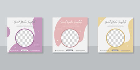 Editable Post Template Social Media Banners for Digital Marketing. Promotion Brand Fashion. Stories. Streaming.のイラスト素材