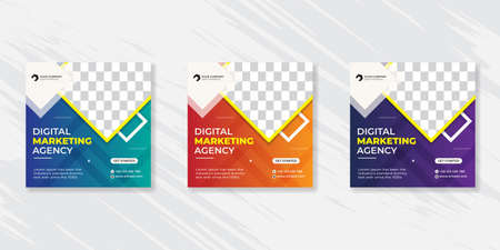 Digital business marketing social media post template.のイラスト素材