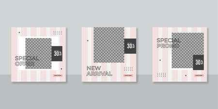 Minimalist Furniture social media post templates designのイラスト素材