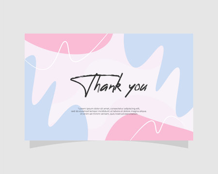 Template thank you card minimalist backgroundのイラスト素材