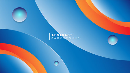 Abstract background with blue and orange gradient composition.のイラスト素材