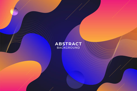 Dynamic modern colorful fluid style backgroundのイラスト素材