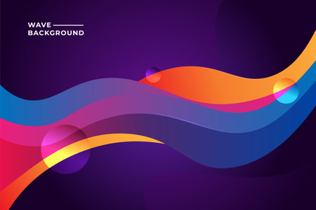 Modern stylish colorful wave design background vectorのイラスト素材