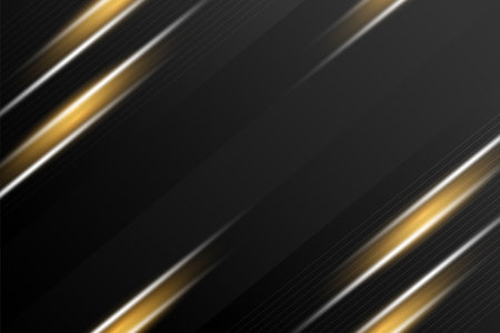 Abstract elegant black background with golden lineのイラスト素材
