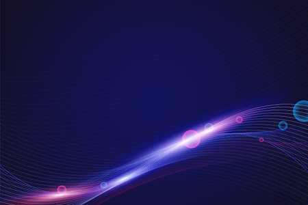 blue wave light screen gradient texture background.のイラスト素材