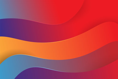 Colorful wavy gradient shape abstract backgroundのイラスト素材