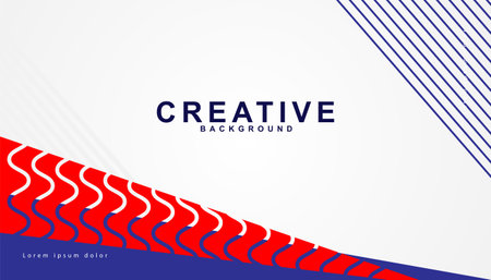 Red and blue curve on a white background vector with space for textのイラスト素材