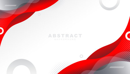 Red curve on a white background vectorのイラスト素材