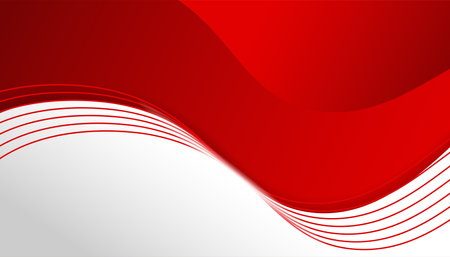 Abstract red and white elegant wave backgroundのイラスト素材