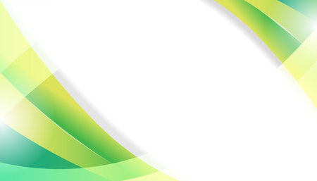 Abstract Green and Yellow Wave Backgroundのイラスト素材
