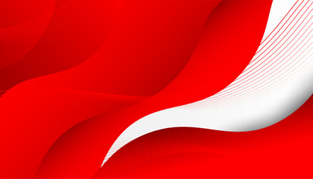 Abstract Red Waves Graphic Designのイラスト素材