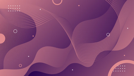 Abstract Purple Gradient Background with Wave Patternsのイラスト素材