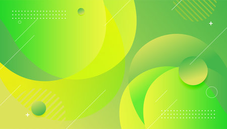 Gradient green and yellow abstract geometric backgroundのイラスト素材