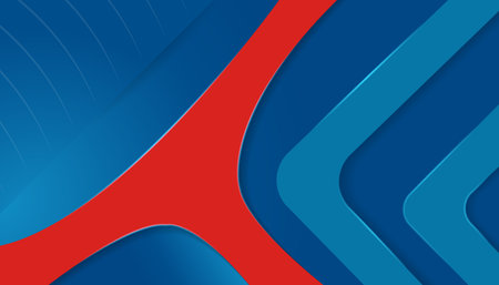 Red Blue Modern Abstract Geometric Backgroundのイラスト素材