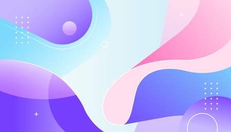 Modern Abstract Background with Colorful Gradient Fluid Shapes&#xD;&#xA;のイラスト素材