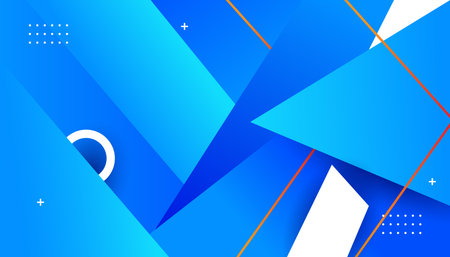 Abstract background with modern gradient blue geometric shapes and patterns.のイラスト素材