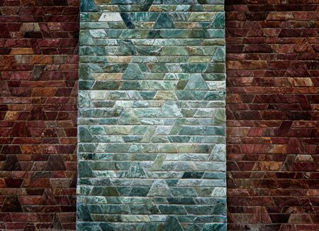 Brick wall design creates a vintage style backgroundの写真素材