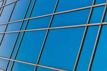 Blue mirror stuctureの写真素材