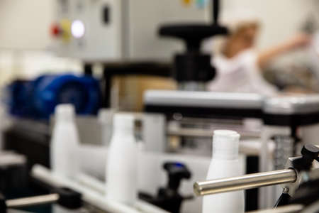 Cosmetic industry equipment and production processの写真素材